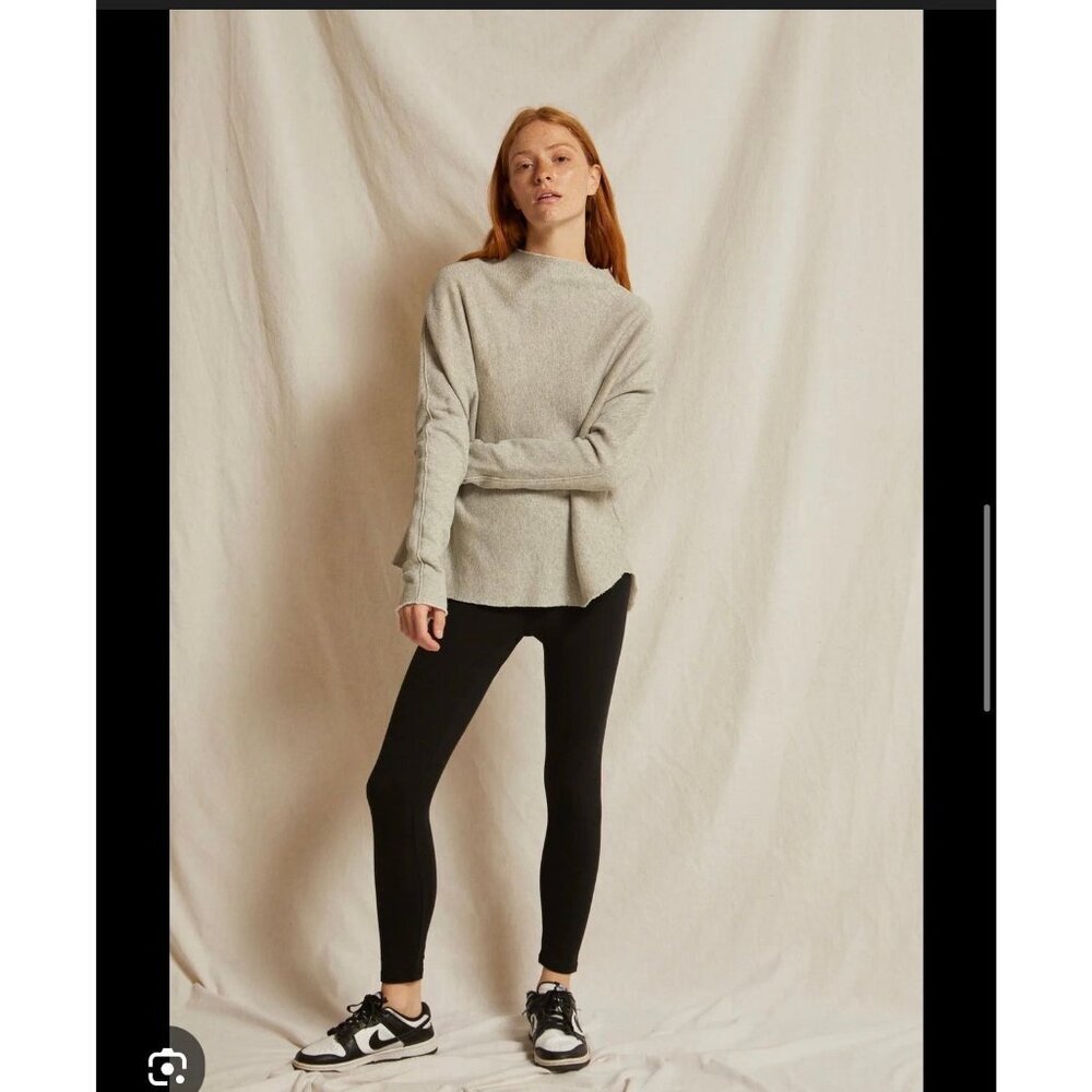 Perfect White Tee Morrison Mock Neck Grey Oversized Sweatshirt Size Large NWT
